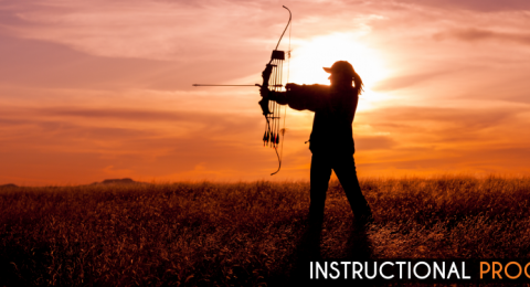 archery at sunset