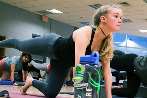 People doing Pilates - UNC Campus Rec