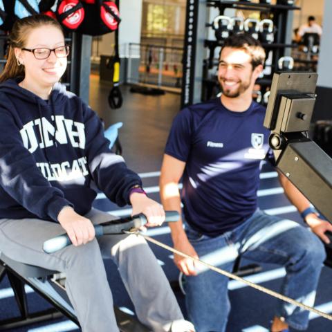 Students exercising in Hamel Recreation Center