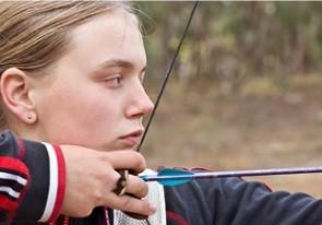 youth archery instruction with campus rec