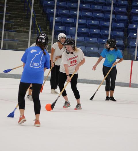 intramural broomball at the Whitt