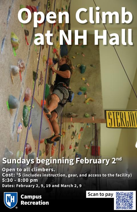 Open Climb picture at New Hampshire hall