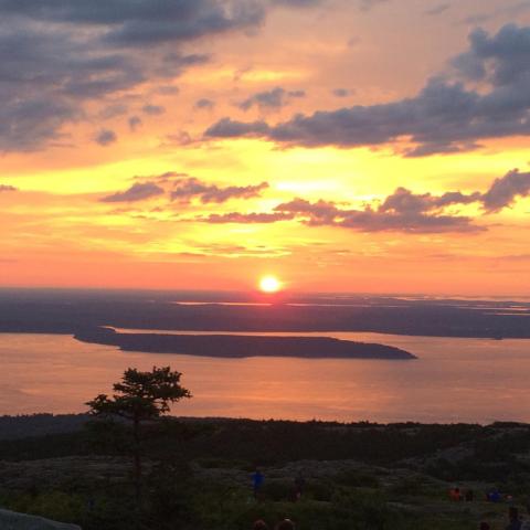 Sunset from Acadia on a trip